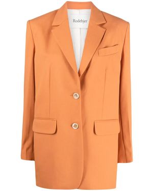 Rodebjer Blazer Vera À Simple Boutonnage - Orange