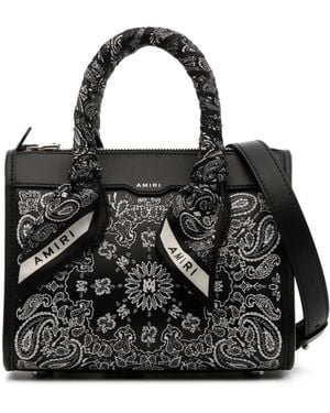 Amiri Bandana Micro Triangle Crossbody Bag - Black