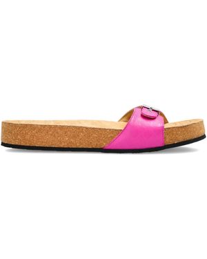 Balenciaga Scholl Buckle-Fastening Cork Sandals - Pink
