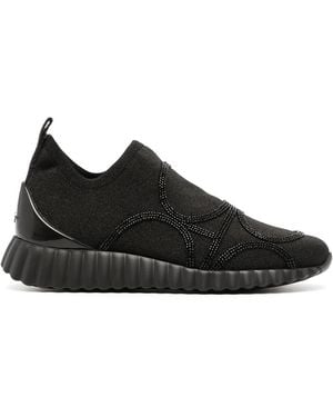 Ferragamo Oversize-Sole Slip-On Trainers - Black