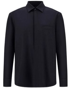 Herno Hemd Aus Gabardine - Blau