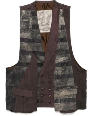 Ziggy Chen Panelled Waistcoat - Black