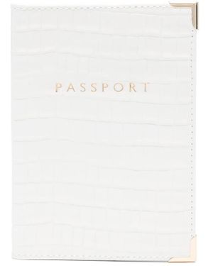 Aspinal of London Pass-Etui Aus Leder - Weiß