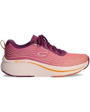 Skechers Wave-Pattern Lace-Up Sneakers - Pink