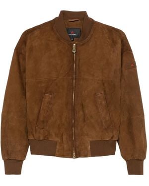 Peuterey Suede Bomber Jacket - Brown