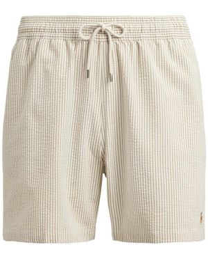 Polo Ralph Lauren Traveller Classic Striped Swim Shorts - Natural