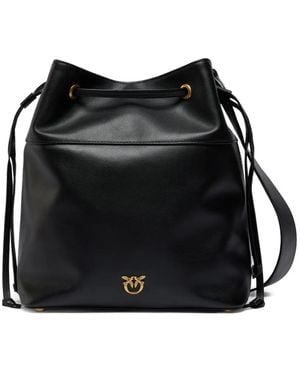 Pinko Beuteltasche mit Kordelzug - Schwarz
