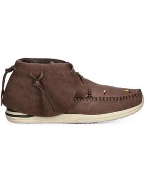 Visvim Bead-Embellished Fbt Trainers - Brown