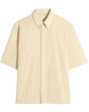 Lemaire Button-Down Short-Sleeves Shirt - Natural