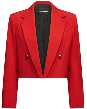 KARL LAGERFELD Long-Sleeves Blazer - Red