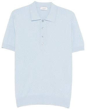 Paolo Pecora Textured Polo Shirt - Blue