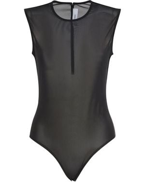 Alex Perry Sheer Bodysuit - Black