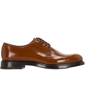 Ortigni Lace-Up Flat Shoes - Brown