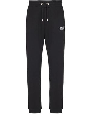 Balmain Pantalones De Chándal Con Cordones - Negro