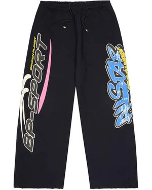 BROKEN PLANET Graphic-Print Track Trousers - Blue