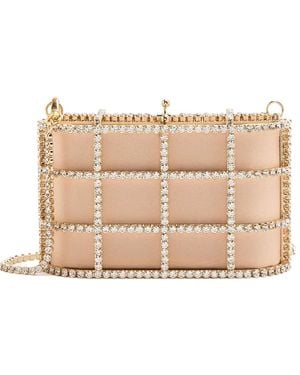 Rosantica Satchel-Tasche mit Kristallen - Natur