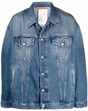 Acne Studios Drop-Shoulder Denim Jacket - Blue