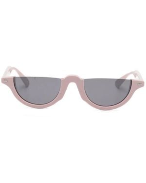 KENZO Gafas De Sol Con Media Montura - Blanco