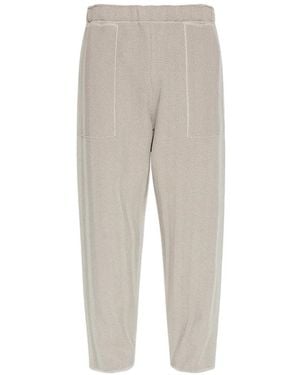 Homme Plissé Issey Miyake Herringbone Elasticated Trousers - Grey