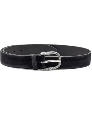Orciani Hunting Suede Belt - White
