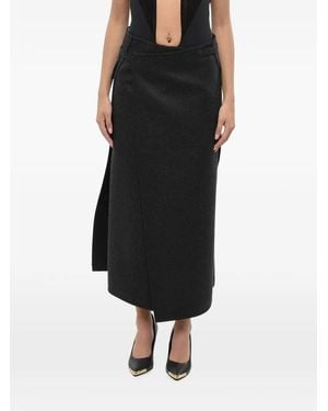 Gucci Patch-Pocket Wrap Midi Skirt - Black