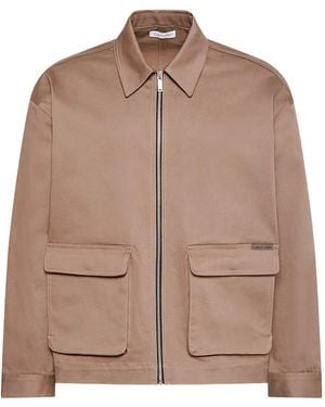 Calvin Klein Pocket Zip Jacket - Brown