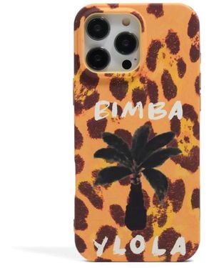 Bimba Y Lola Iphone 16 Pro Max Palm Tree-Print Phone Case - Orange