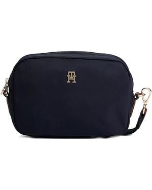 Tommy Hilfiger Bandolera con placa del logo - Azul