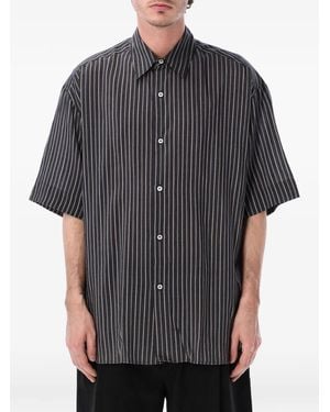 Studio Nicholson Striped Short-Sleeve Shirt - Grey