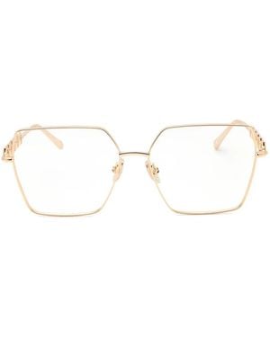 Philipp Plein Geometric-Frame Glasses - White