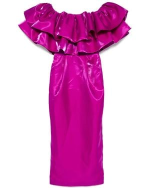 MITILIANE COUTURE Ruffled Maxi Dress - Purple