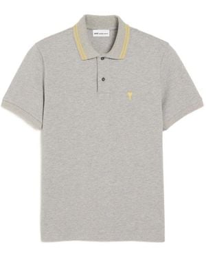 Ami Paris Polo Ami De Cœur À Manches Courtes - White