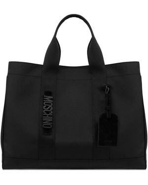 Moschino Logo Lettering Tote Bag - Black