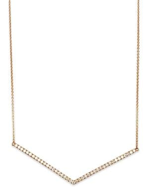 Lisa Nik Chevron-Shape-Pendant Necklace - White