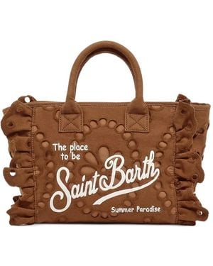 MC2 Saint Barth Broderie-Anglaise Tote Bag - Brown