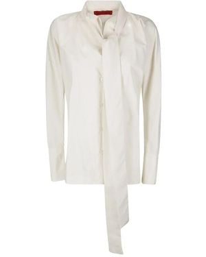 Thelatest Camicia Con Collo Lavallière - Bianco