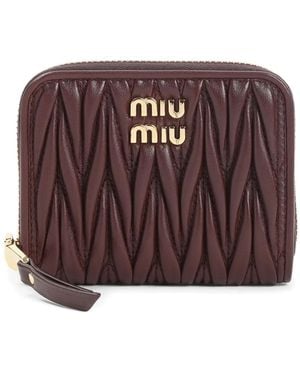 Miu Miu Gestepptes Portemonnaie - Lila