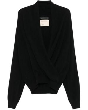 Frenckenberger Wrap-Design Sweater - Black
