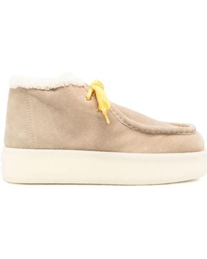 Miu Miu 45Mm Suede Boots - Natural