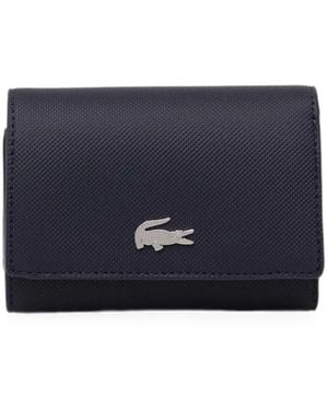 Lacoste Anna Logo-Plaque Foldover Wallet - Blue