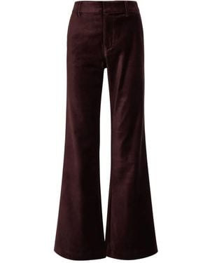 PAIGE Marlow Flared Trousers - Purple