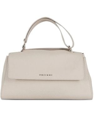 Orciani Leather Shoulder Bag - Natural