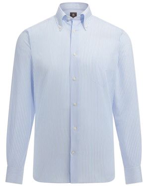 BOGGI Regular-Fit Striped Shirt - Blue