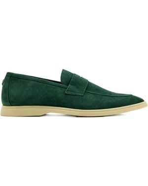 Bougeotte Loch Penny Suede Loafers - Green