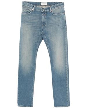 Closed Button Jeans - Blue