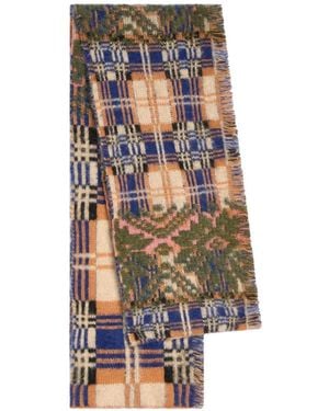 Dries Van Noten Patchwork Wool Scarf - White