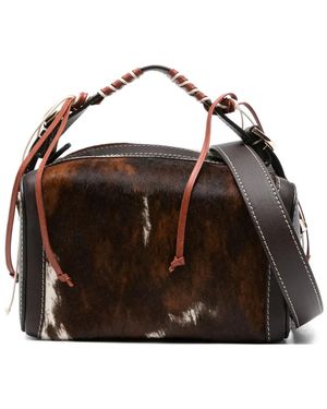 CUBA LAB Braided Handle Tote Bag - Brown