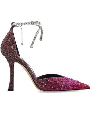 Jimmy Choo Zapatos Stevie Con Apliques De Cristal - Rosa