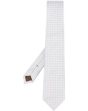 Church's Geometric-Jacquard Tie - White
