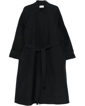 The Row Belted Single-Breasted Coat - Black